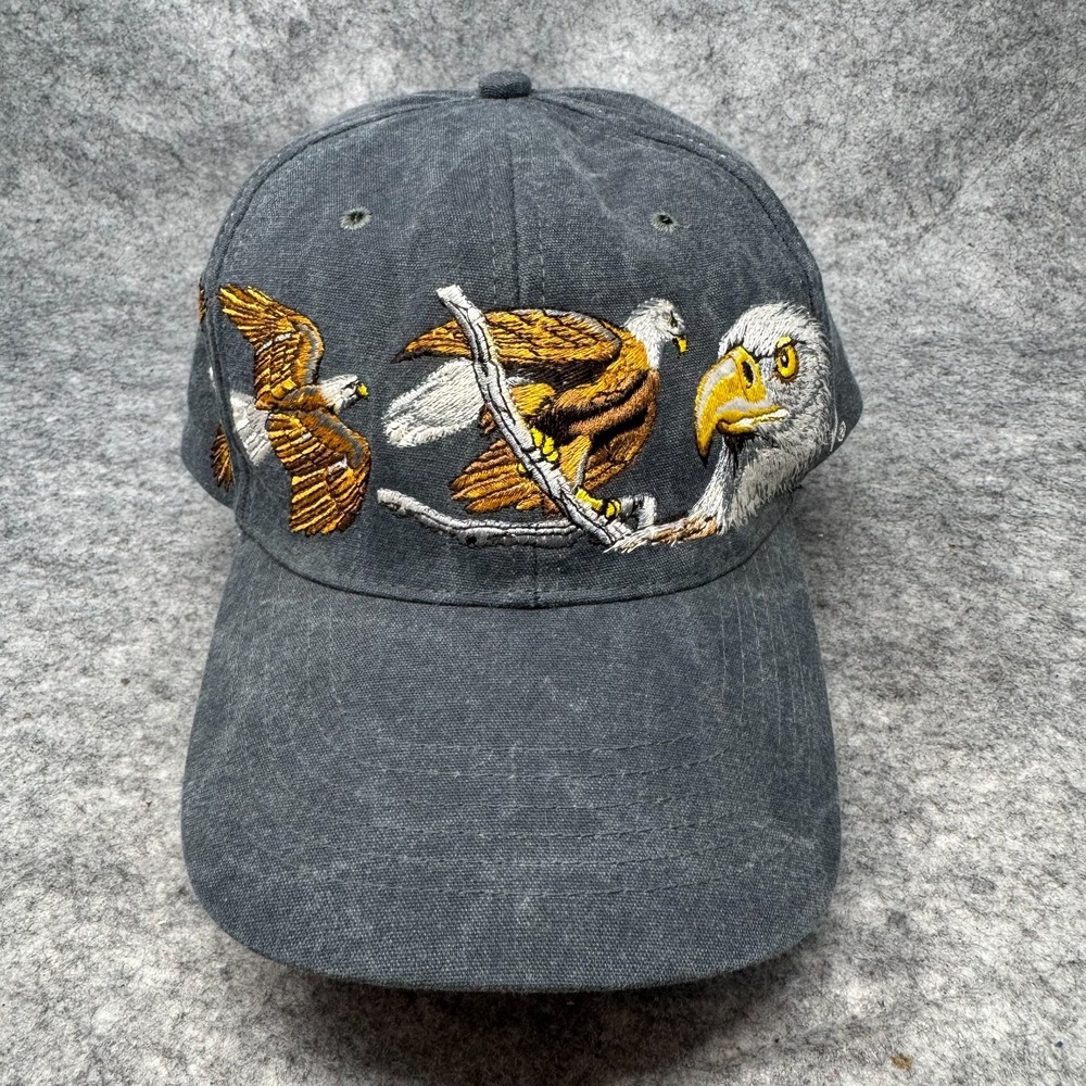 Vintage Al Agnew Bald Eagle Hat Cap 90s Embroidered American Wildlife Outdoor